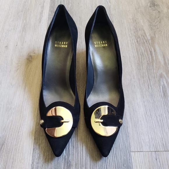 Stuart Weitzman Shoes - STUART WEITZMAN SUEDE BUCKLE SHOES